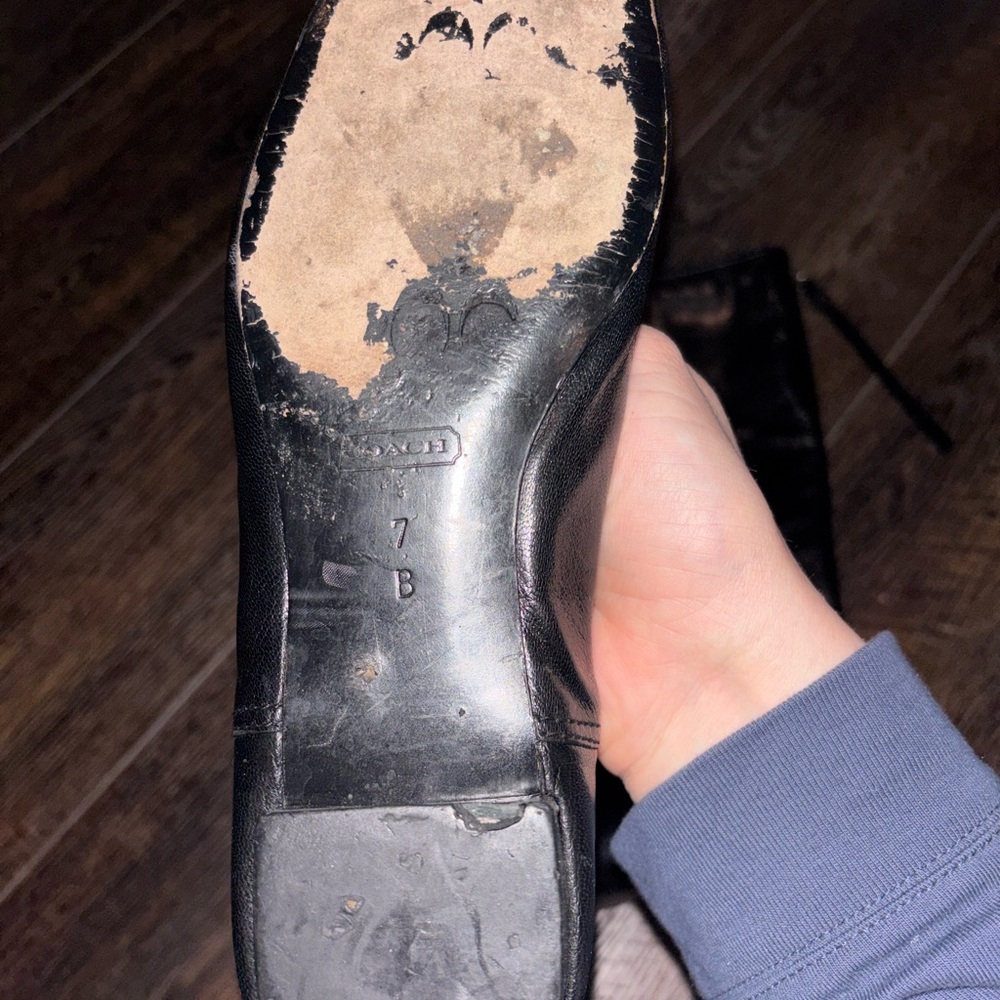 Coach Black Leather Mid-Calf Boots in size 7 - Picture 7 of 11
